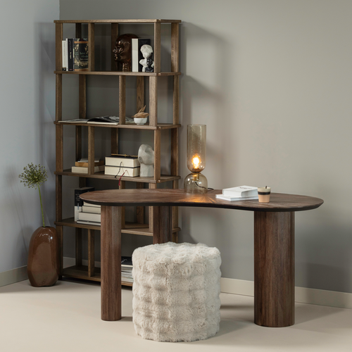 WOOOD tafellamp gehamerd glas 38xø15 cm Gigi - Naturel