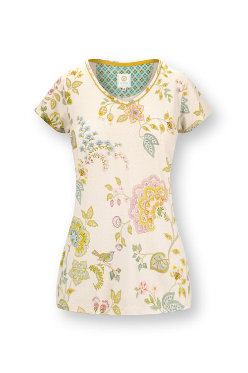 Pip Studio - Toy Pyjama Shirt - Dames - Buenas Noches - Wit - M