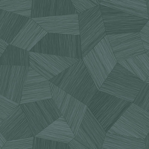 Origin Wallcoverings eco-texture vliesbehang grafisch 3D motief petrolgroen - 0.53 x 10.05 m - 347823 - vtwonen shop