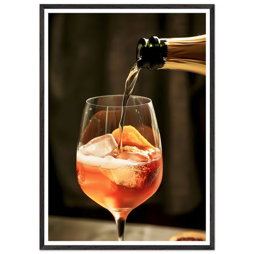Artfulprints Poster met Lijst Aperol Spritz - Lifestyle   - 70x100 cm - Oranje