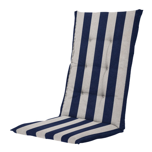 Madison tuinstoelkussen hoge rug Amora - blauw - 123x50x5cm - set van 4