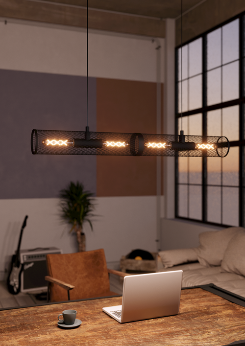 EGLO hanglamp Redcliffe - e27 - 108 cm - zwart - vtwonen shop