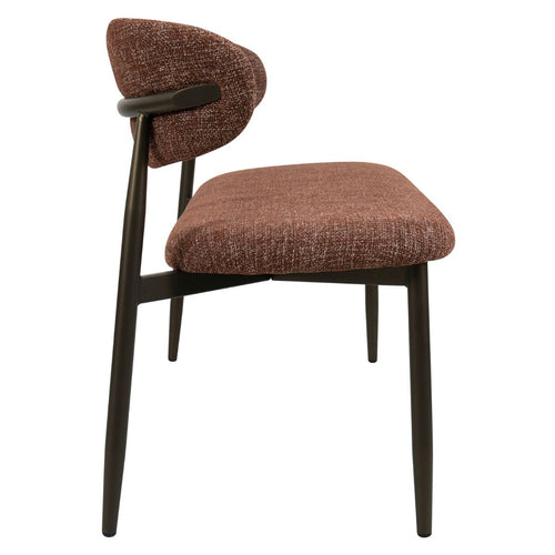 Giga Meubel Eetkamerbank Alexia - Rood/Brons - 180 cm - Met Rugleuning