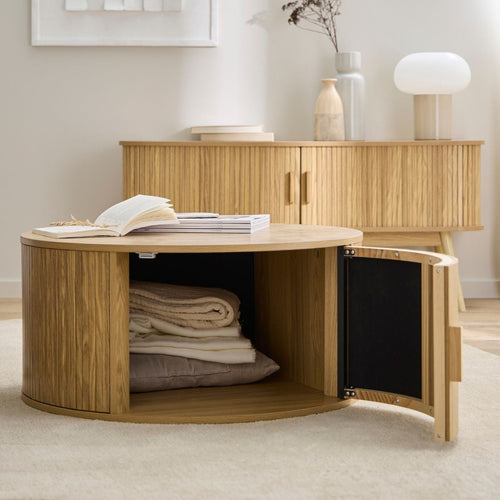 Calicosy - ERNEST Salontafel - Licht hout - 75x75x35,5 cm