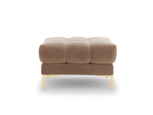 Cosmopolitan Design Poef Bali flueel, beige - 60x60x41cm