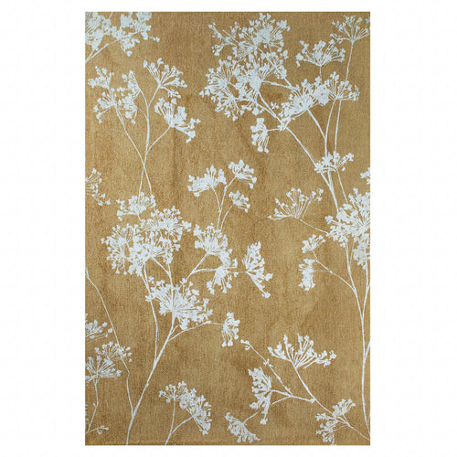 Lola&Moi vloerkleed Herbarium - goud -140x200cm - vtwonen shop