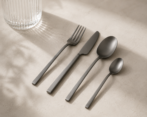 S|P Collection - Tafelmes mat zwart Terno - Set van 6