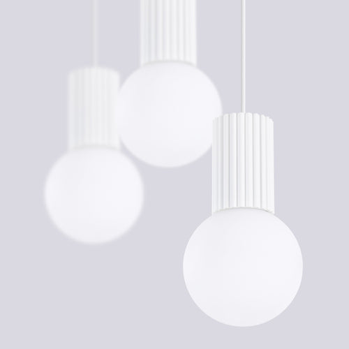 Sollux Lighting Hanglamp HALO 3L wit - 40x6x120cm