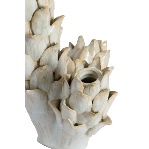 Light & Living vaas Carciofo - wit - 19.5x17x27.5cm