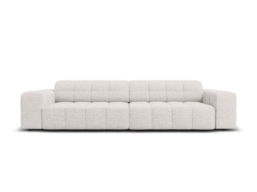 Cosmopolitan Design Bank Chicago 4-zits, chenille lichtgrijs - 102x252x78cm