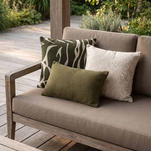 KUSSENSET - 3-delig - Forest Blend - 45x45 cm, 30x50 cm - inclusief binnenkussens - groen, beige