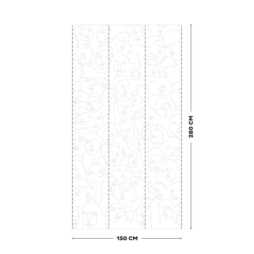 vtwonen Fotobehang - Faces - 280x150cm - vtwonen shop