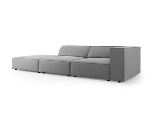 Cosmopolitan Design linker bank Arendal 4-zits, flueel, lichtgrijs - 102x262x70cm