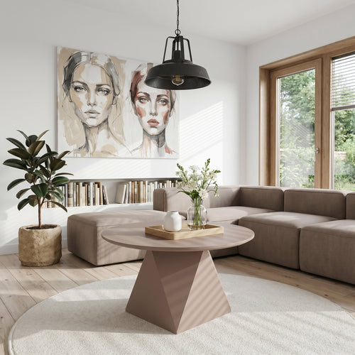 Furnhouse ronde salontafel Aura - Mokkamousse - Ø 80 cm