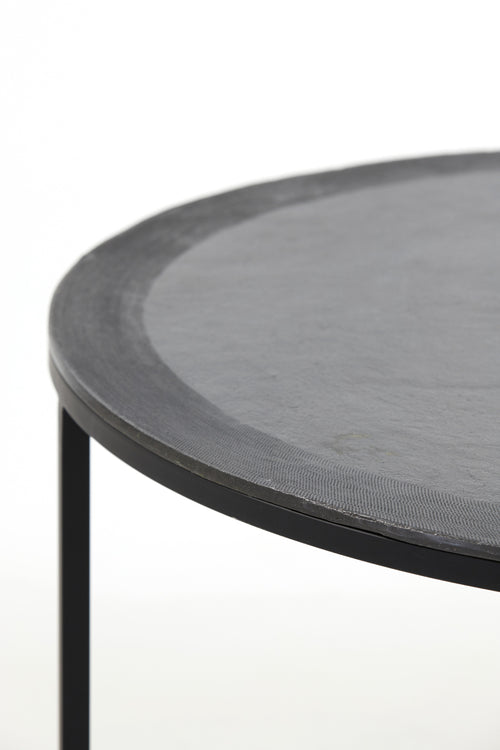 Light & Living salontafel TALCA - Ø75x45cm - zwart - Set van 2