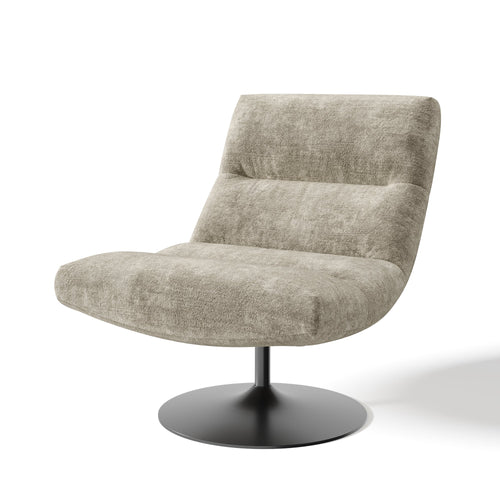 Premium Interiors - Draaistoel ROMA - velours met structuur mol 77cm