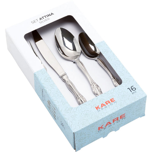 Kare Design Bestek Attina zilver (16-part)