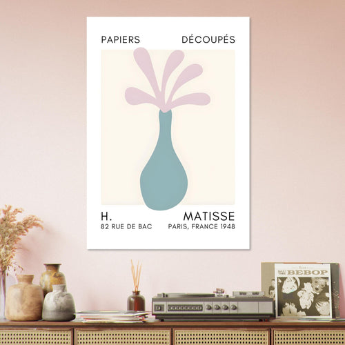 Artfulprints  Matisse - Ocean flower pink   poster A4 21x29.7 cm - vtwonen shop