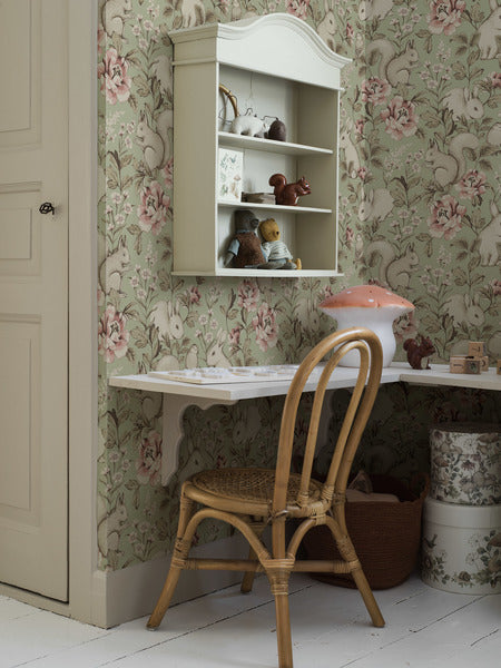 Borastapeter behang vintage bosdieren groen - 53 cm x 10.05 m - 660615 - vtwonen shop