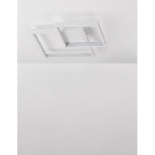 Merano Atlanta Geïntegreerde LED Semi Flush Light Wit Aluminium LED 25W 1600Lm 3000K
