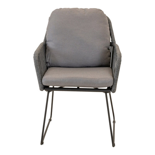 Lesli Living bistrostoel Riff - grijs - 58x66x88cm - set van 2