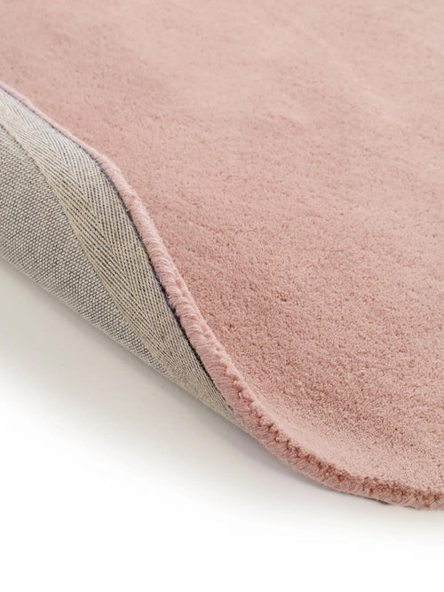 benuta wollen vloerkleed Bent - roze - ø 150 cm