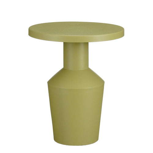 Mica Decorations Feroza Bijzettafel - H41 x Ø34 cm - Metaal - Lichtgroen