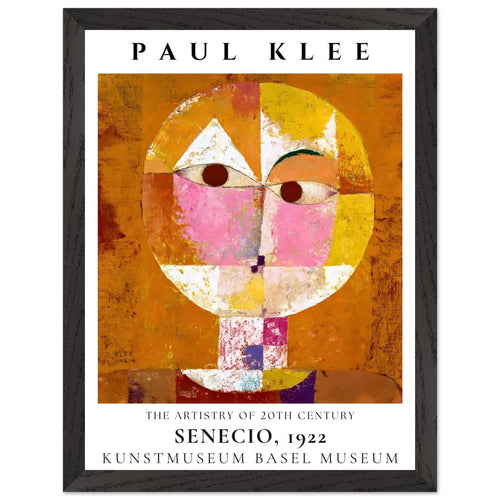 Artfulprints Poster met Lijst Paul Klee - Senecio   - 30x40 cm - Meerkleurig