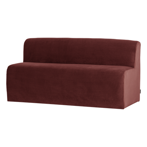 WOOOD eetbank 164cm rugleuning Mojo Base - Velvet - Kastanjebruin - 83x164x76