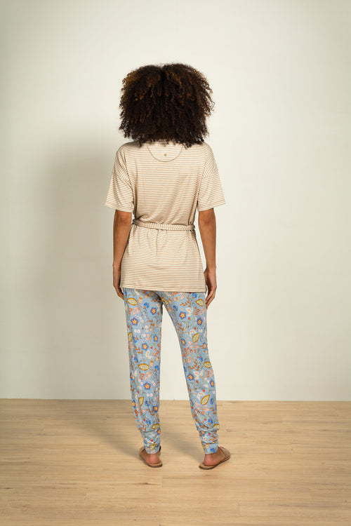 Pip Studio - Bobien Long Pajama Pants Women - Jameela - Blue - XXL
