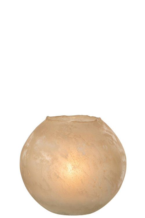 J-Line vaas Soda Rond - glas - goud - large -  Ø 25 cm - vtwonen shop