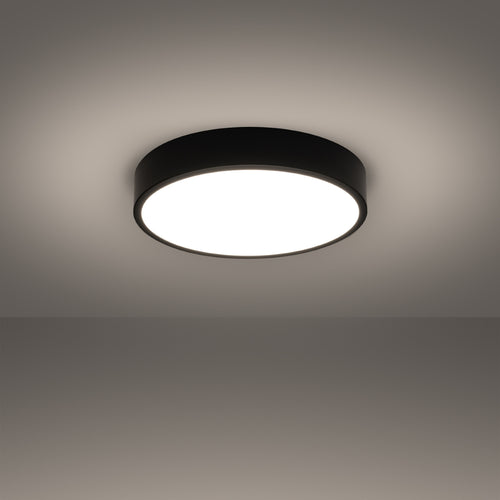 Sollux Lighting Plafondlamp ONYX 40 zwart LED 3000K - 40x40x6cm