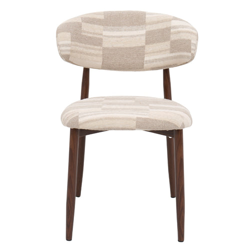 DÉJA Living Eetkamerstoel Skara - Greige/Walnoot - Set van 2 - vtwonen shop