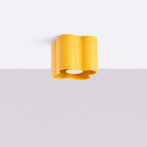 Sollux Lighting Plafondlamp OVIO 1 geel GU10 - 12x12x10cm