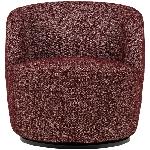 WOOOD draaifauteuil Serra - Melange Stof - Bordeauxrood - 68x70x77 - vtwonen shop