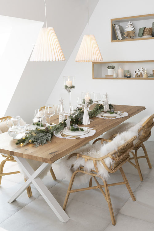 J-Line tafel Poten Kruis - metaal - wit