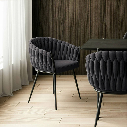 Home Deluxe I Eetkamerstoel AYLA - donkergrijs, set van 3