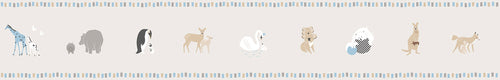 Sanders & Sanders zelfklevende behangrand dieren beige - 500 x 16 cm - 640335