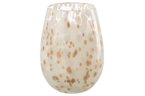 J-Line geurkaars Mia - glas - wit - large - 230U - vtwonen shop