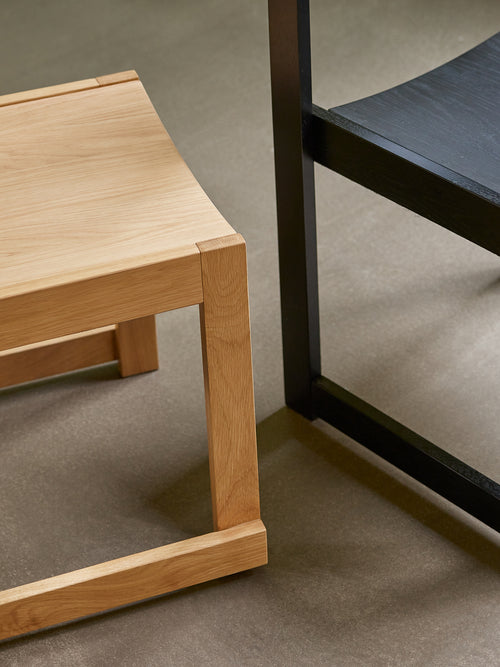 Hübsch eetstoel Forma - eikenfineer/eikenhout/multiplex - 50x50xh80cm - vtwonen shop