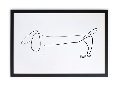 Zwarte lijst met kader 40x30 Tekening van Picasso - vtwonen shop