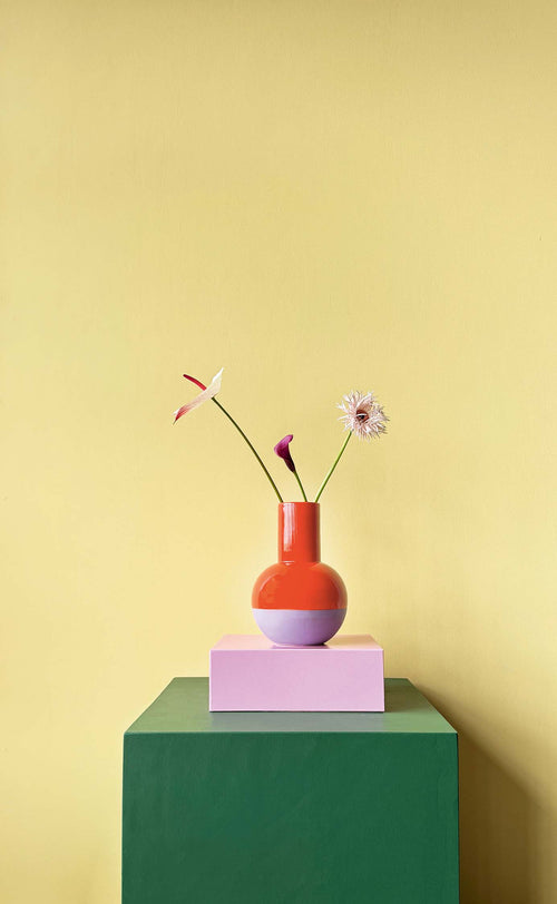 vtwonen - Vaas - Bloemenvaas - Keramiek - Rood - 21cm