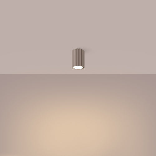 Sollux Lighting Plafondlamp KARBON 10 taupe - 6,5x6,5x10cm
