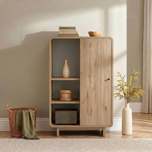Calicosy - Hoog buffet CELENA - Donker hout 70x34x110 cm