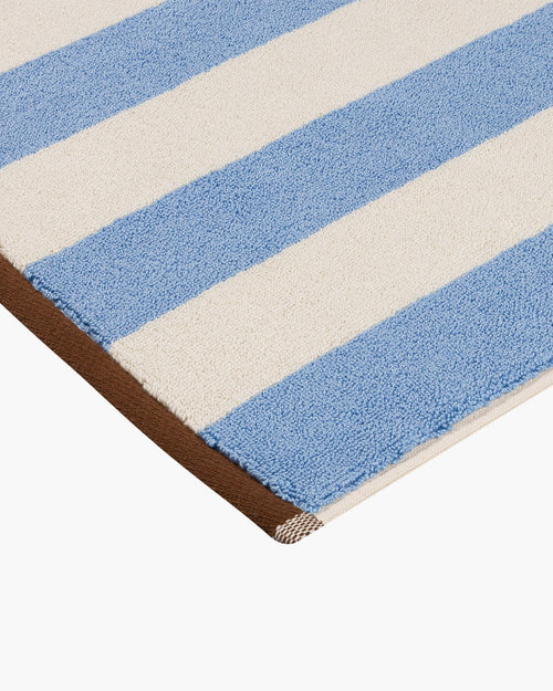 noo.ma Gobo badmat gestreept - Baby Blue, 38 x 40 cm