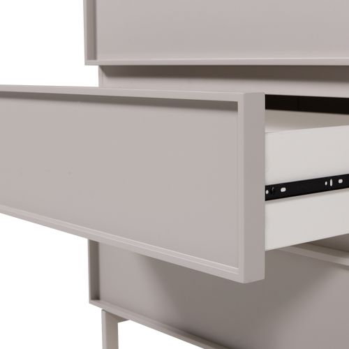 WOOOD ladekast 4 lades Tours - Melamine/MDF - Zand - 102x70x42 - vtwonen shop