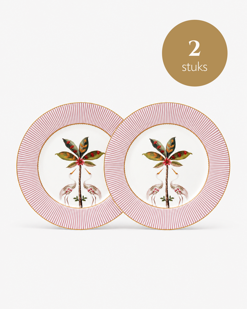 Pip Studio - Borden La Majorelle - Roze - 21 cm - Set van 2