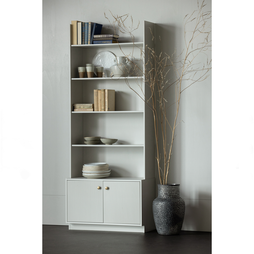 WOOOD boekenkast Madu - Grenen - Wolkengrijs - 200x80x35 - vtwonen shop