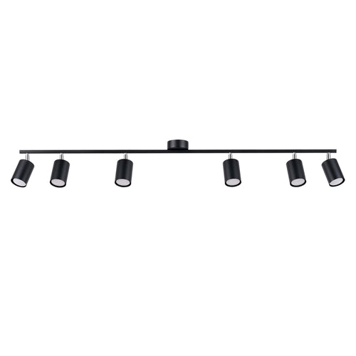 Sollux Lighting Plafondlamp LEMMI 6L zwart - 135x24x20cm