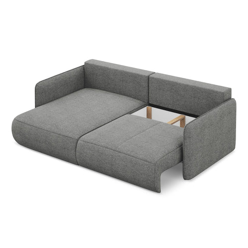 LaMiaSofa hoekbank links Palermo - chenille stof - olifant - 207x148x86